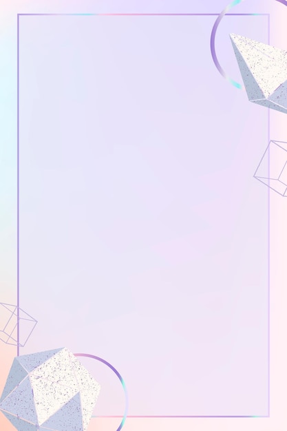 Espacio de diseño de fondo de vector de borde de formas geométricas