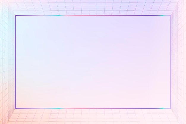 Espacio de diseño de marco con patrón de cuadrícula pastel 3D