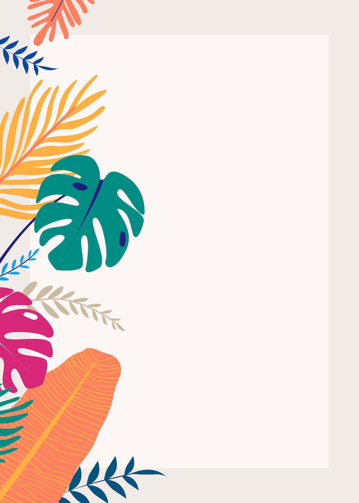 Vector gratuito espacio de diseño tropical