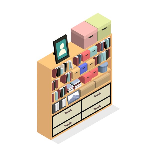 Espacio de trabajo contemporáneo aislado en el fondo