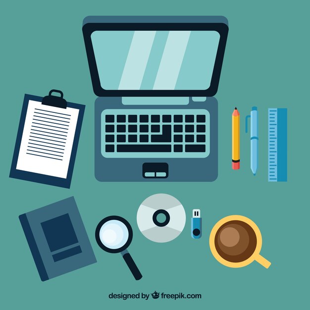 Espacio de trabajo profesional con estilo gracioso