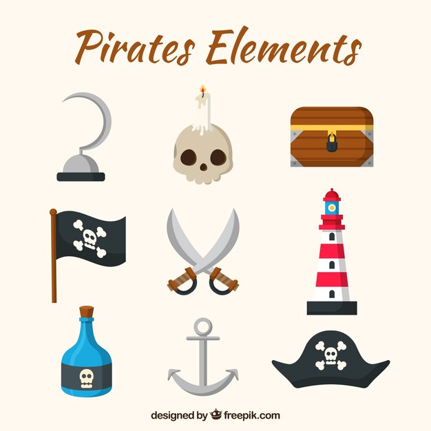 Espadas y elementos de pirata