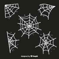 Vector gratuito espeluznante elemento de decoración de telaraña de halloween