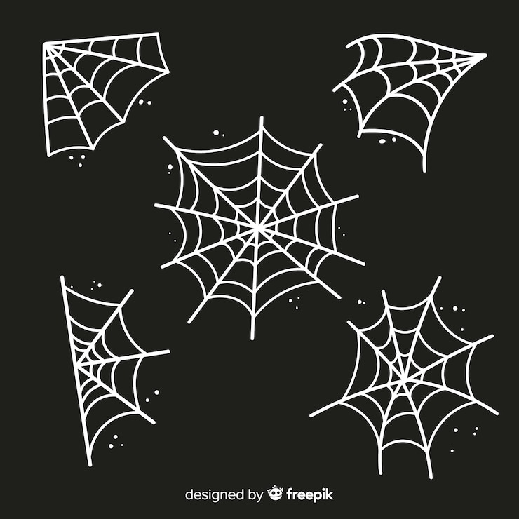 Vector gratuito espeluznante elemento de decoración de telaraña de halloween