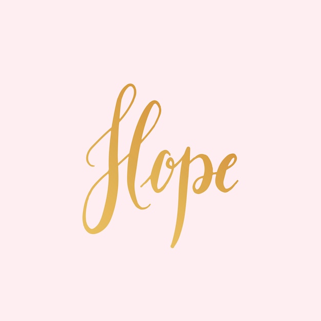 Esperanza palabra tipografía estilo vector