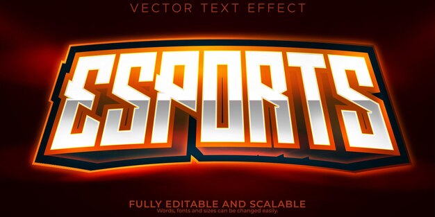 Esport texto efecto jugador editable y estilo de texto de transmisión