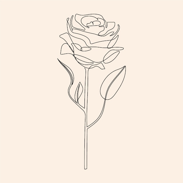Esquema de flor simple dibujado a mano