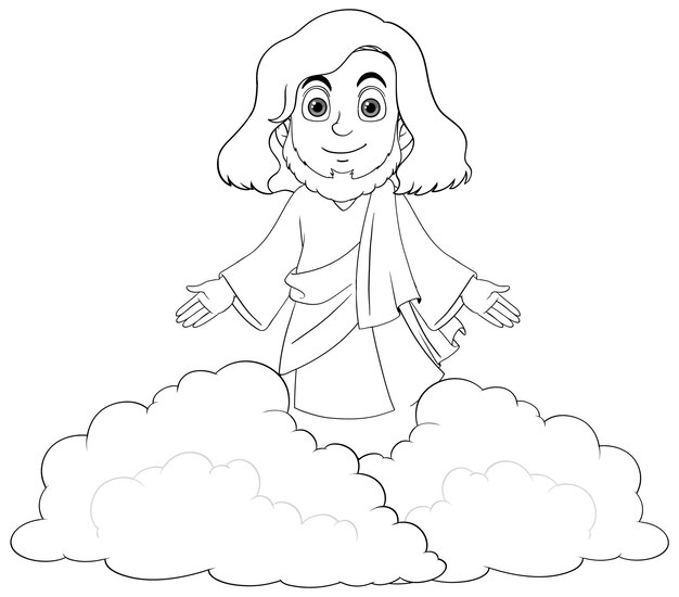 Esquema de Jesucristo para colorear