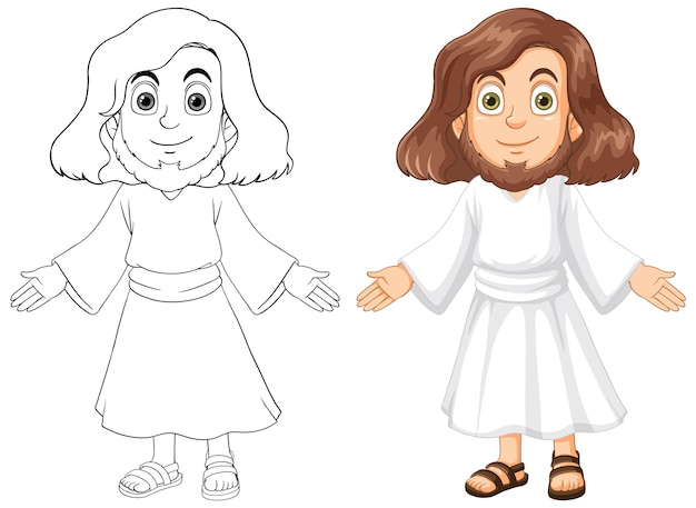 Esquema de Jesucristo para colorear