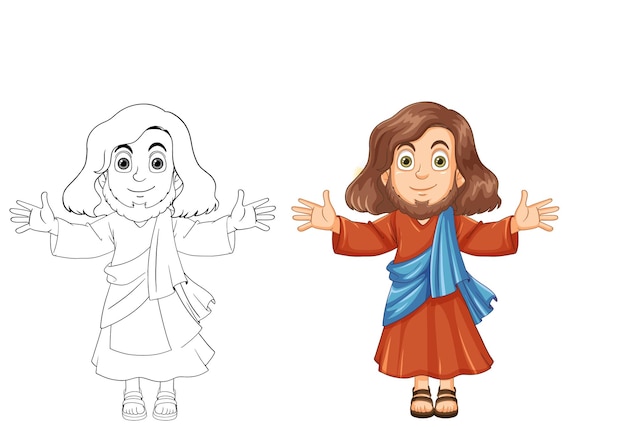 Esquema de Jesucristo para colorear