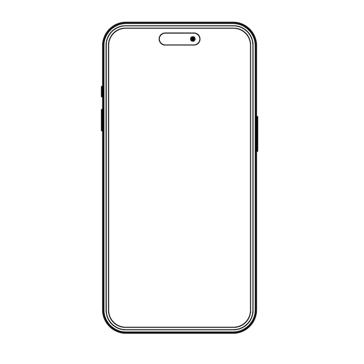 Vector gratuito esquema de muesca de iphone ovel para diseño de ui ux