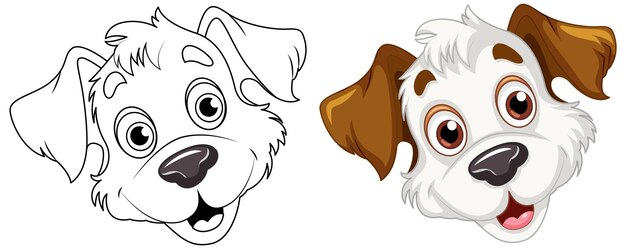 Esquema de página para colorear de perro lindo