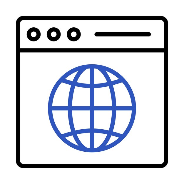 Esquema del sitio web con cuadrícula de globo