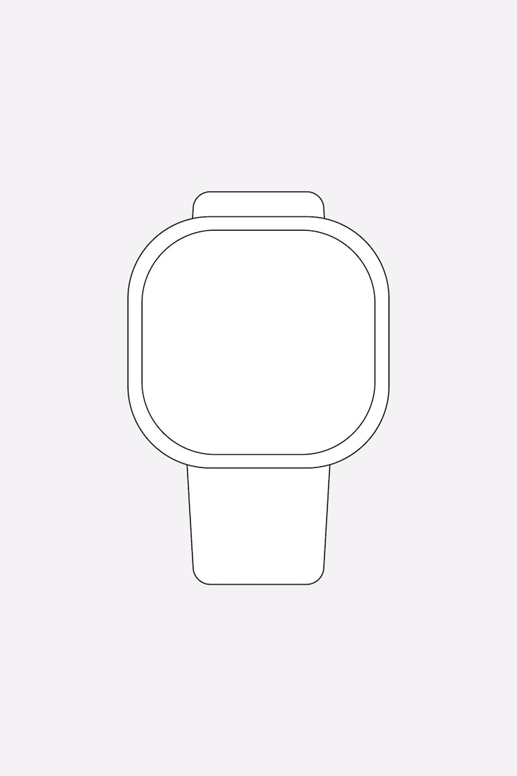 Vector gratuito esquema de smartwatch, ilustración de vector de dispositivo de seguimiento de salud