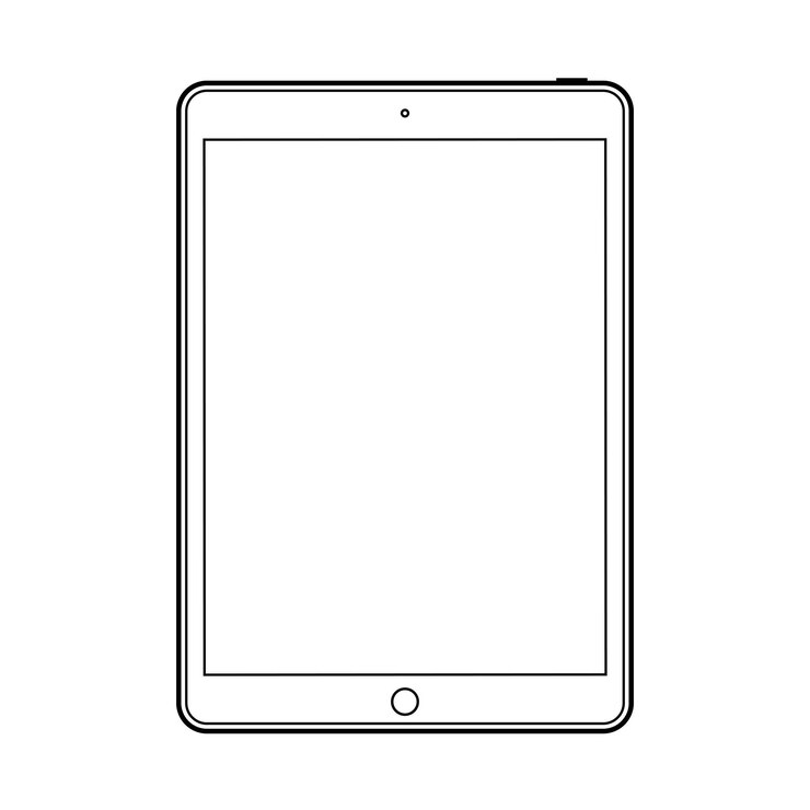 Vector gratuito esquema de tableta para diseño ui ux
