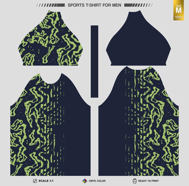 Está listo para imprimir camisetas deportivas Patrones de sublimación de ropa deportiva