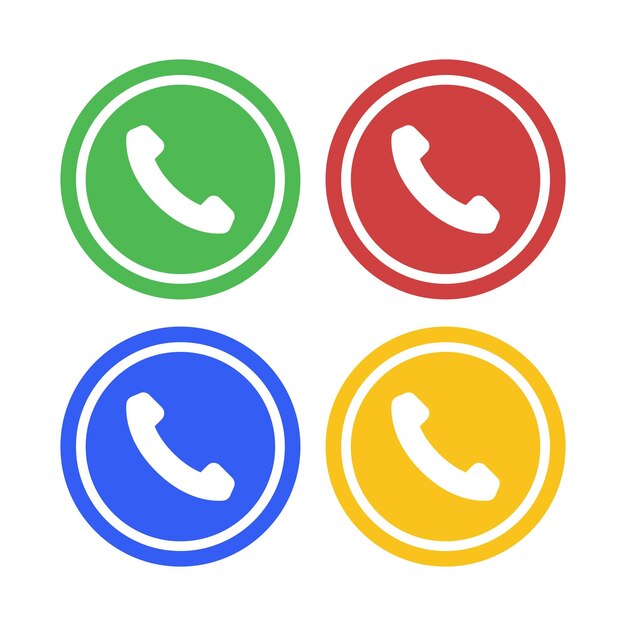 Se establecen los botones de círculo del teléfono