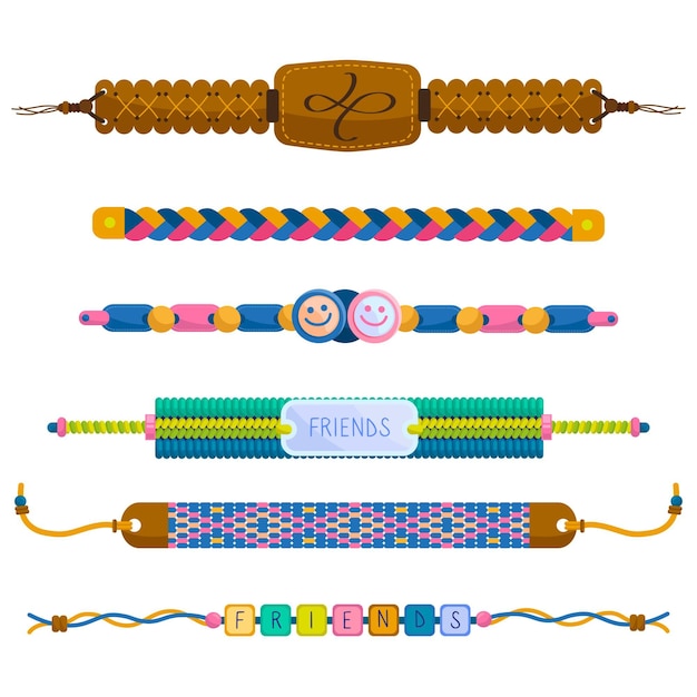 Establecer bandas de amistad coloridas