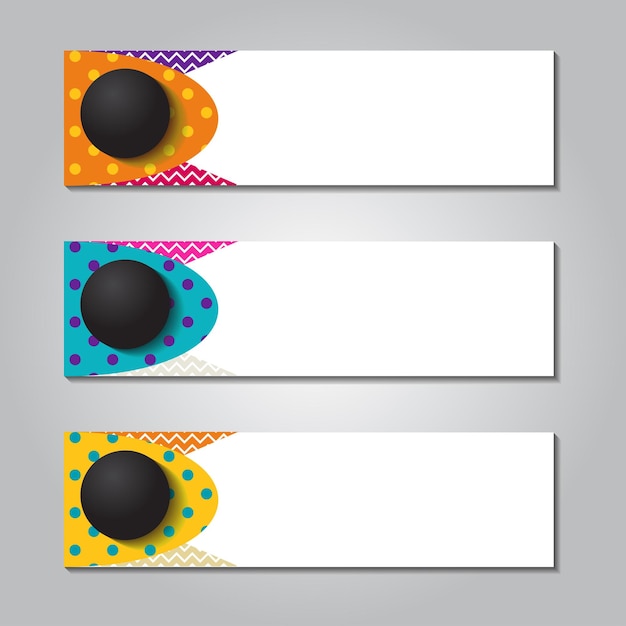 Vector gratuito establecer banner horizontal