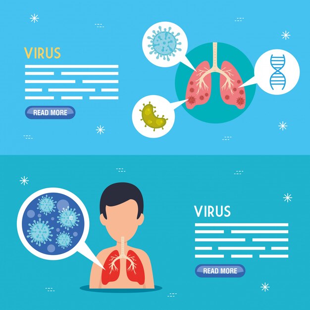 Establecer banners de coronavirus 2019 ncov