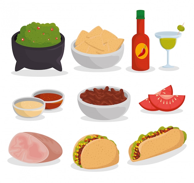 Establecer comida tradicional mexicana para la celebración de eventos