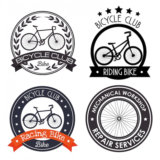 Establecer emblema de bicicleta para servicio de reparación