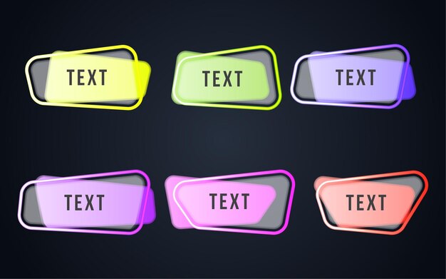 Establecer web de texto de banner colorido