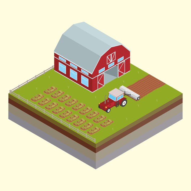 Establo y tractor