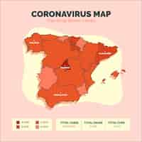 Vector gratuito estadísticas de coronavirus en todo el mundo