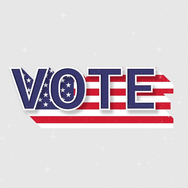 Estados Unidos elección voto texto vector democracia