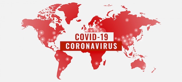 Vector gratuito estallido global de la pandemia de coronavirus covid-19 banner