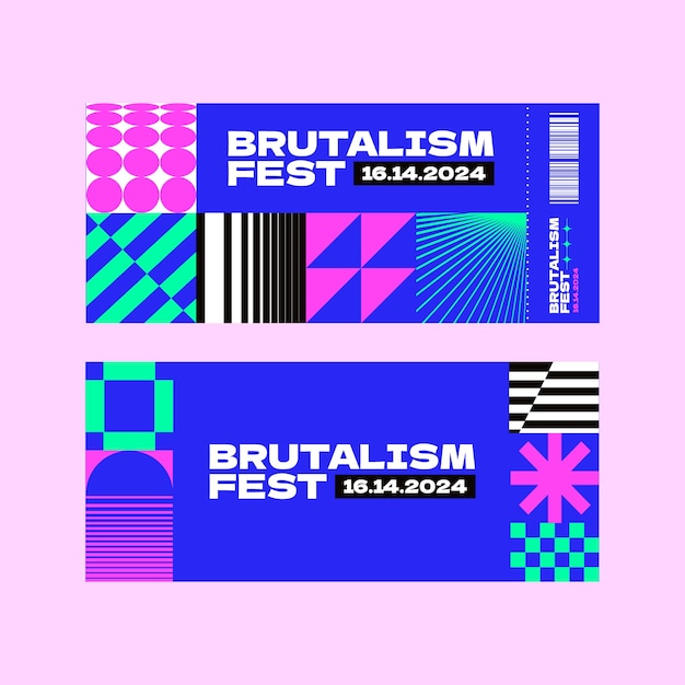 Estampa de boleto de brutalismo