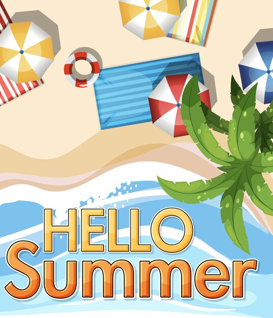 Estampa de la pancarta de verano de Hola