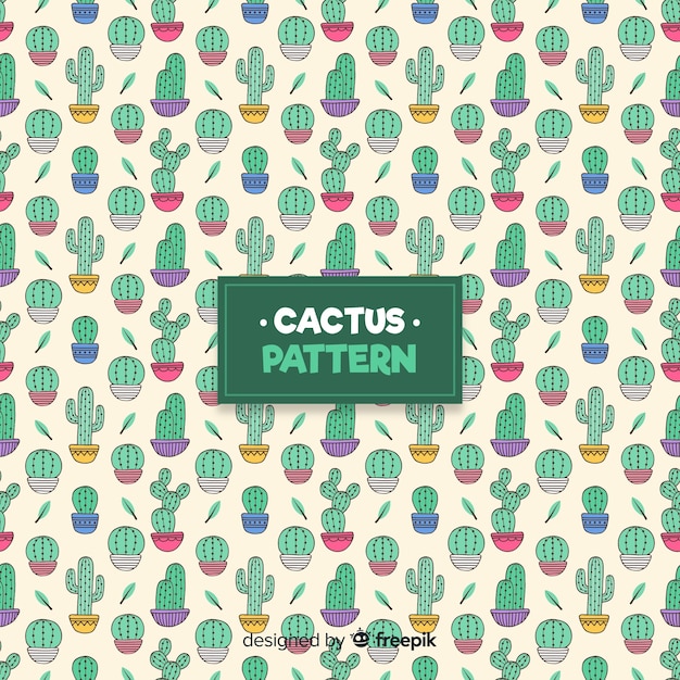 Vector gratuito estampado de cactus