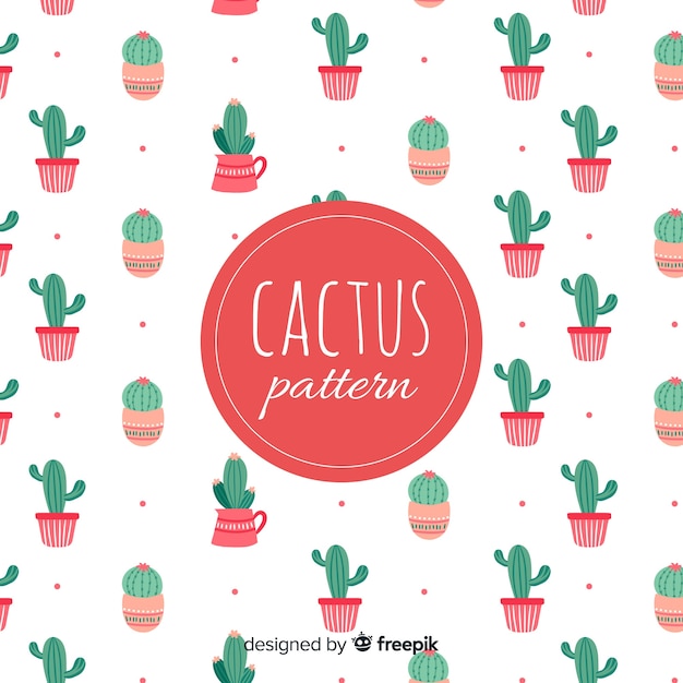 Vector gratuito estampado de cactus