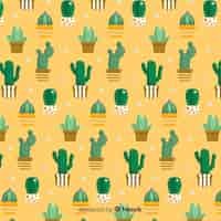 Vector gratuito estampado de cactus