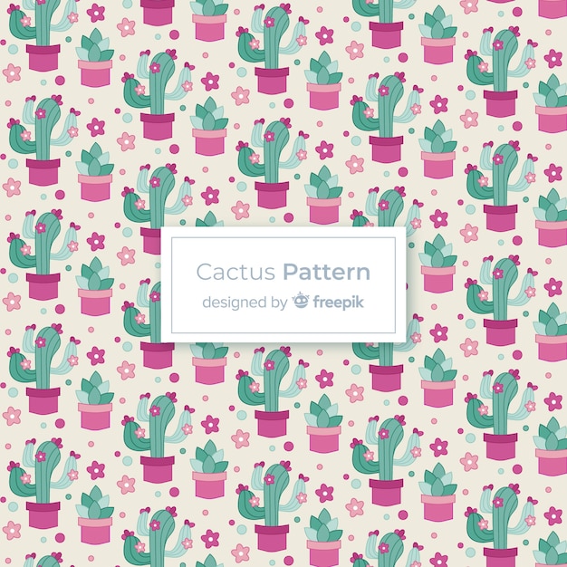 Vector gratuito estampado de cactus