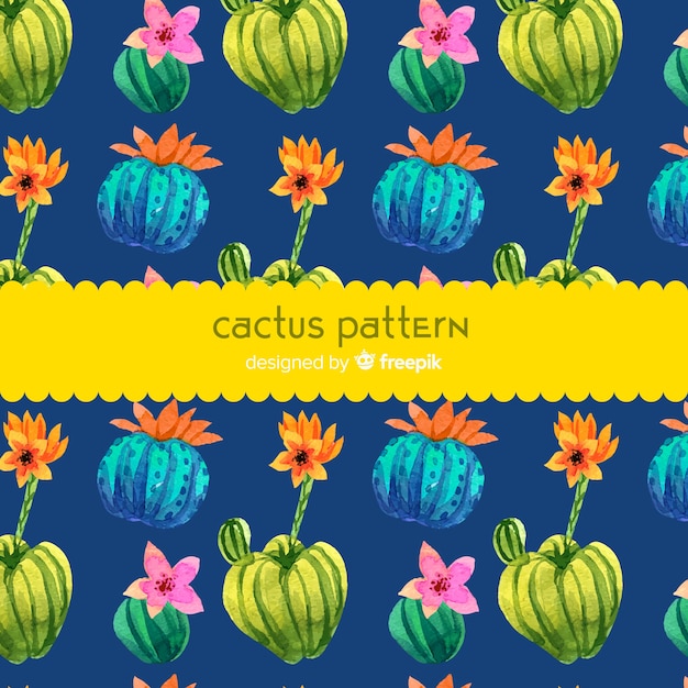 Vector gratuito estampado de cactus