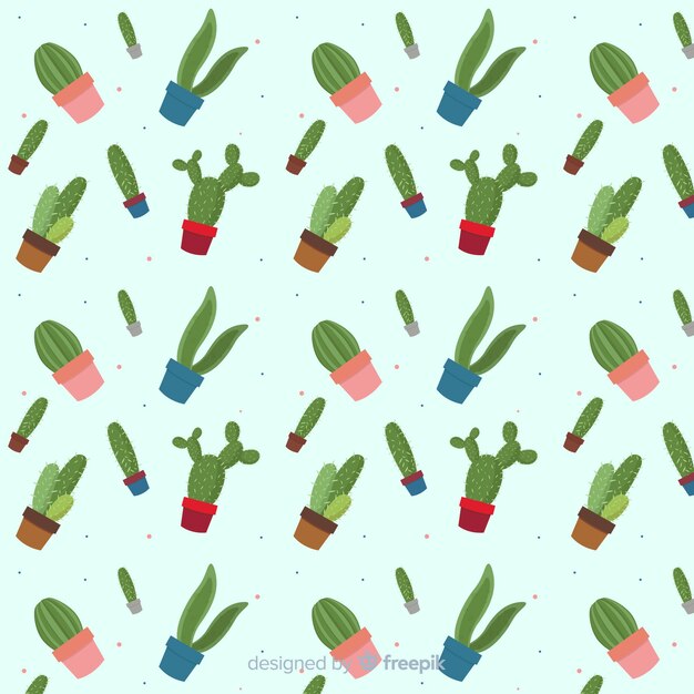 Vector gratuito estampado de cactus