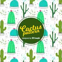 Vector gratuito estampado de cactus