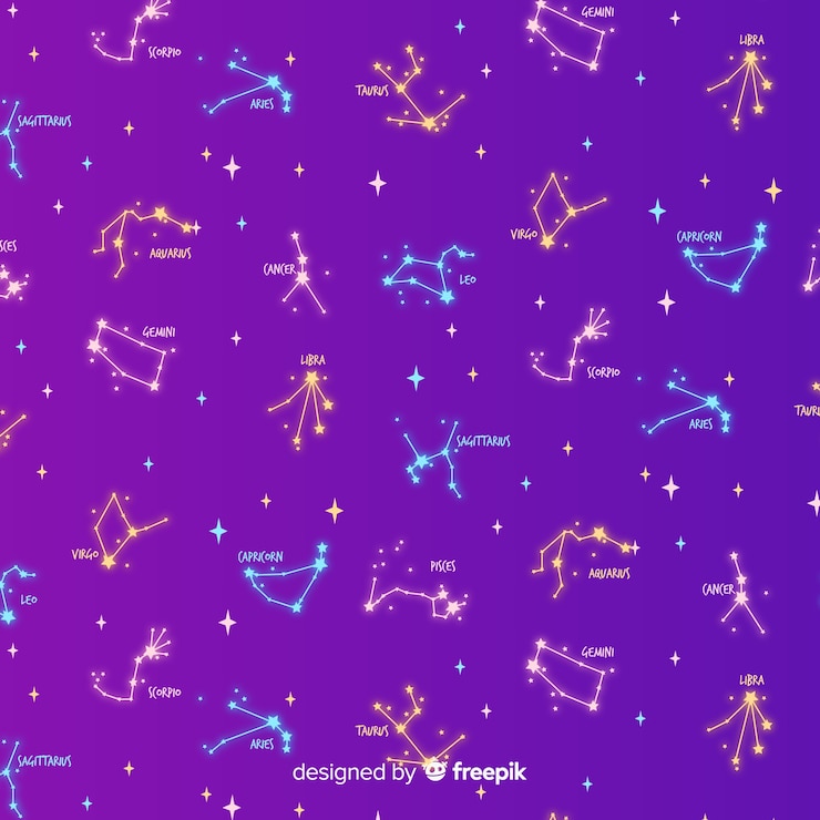 Vector gratuito estampado colorido del horóscopo dibujado a mano