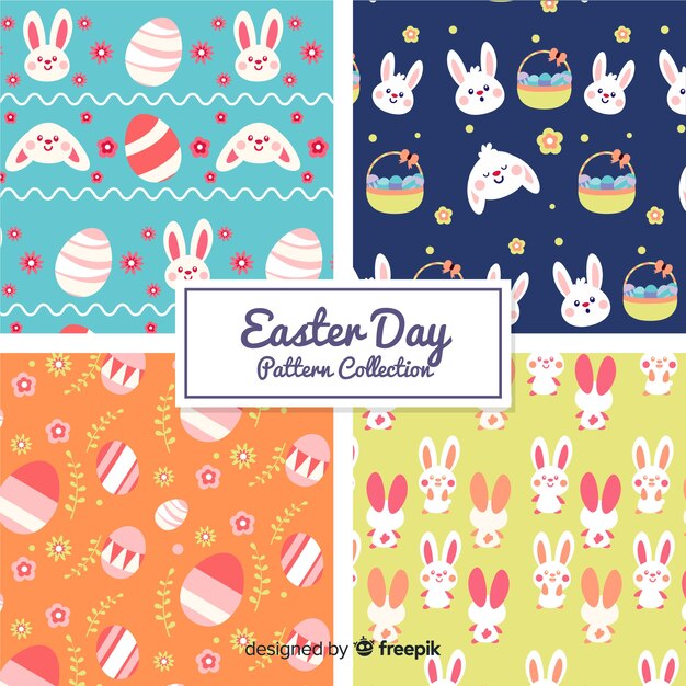 Estampado del día de pascua dibujado a mano