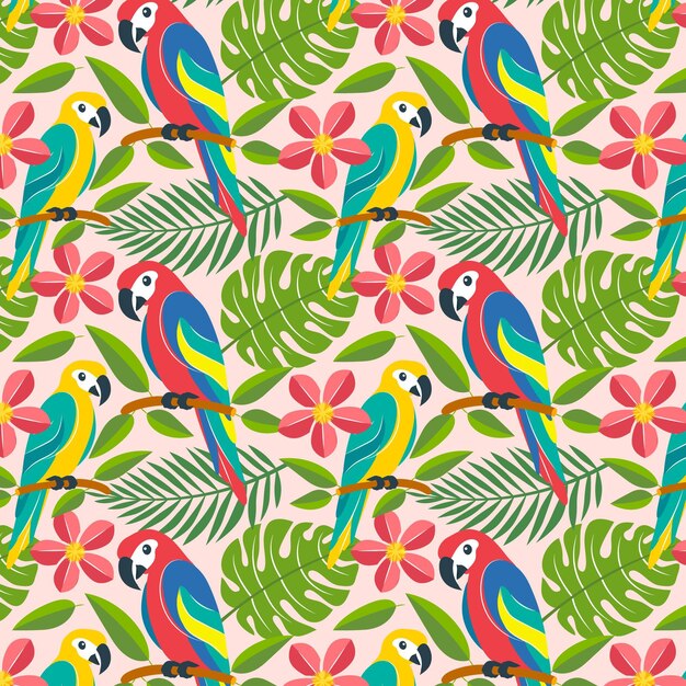 Estampado dibujado a mano de verano