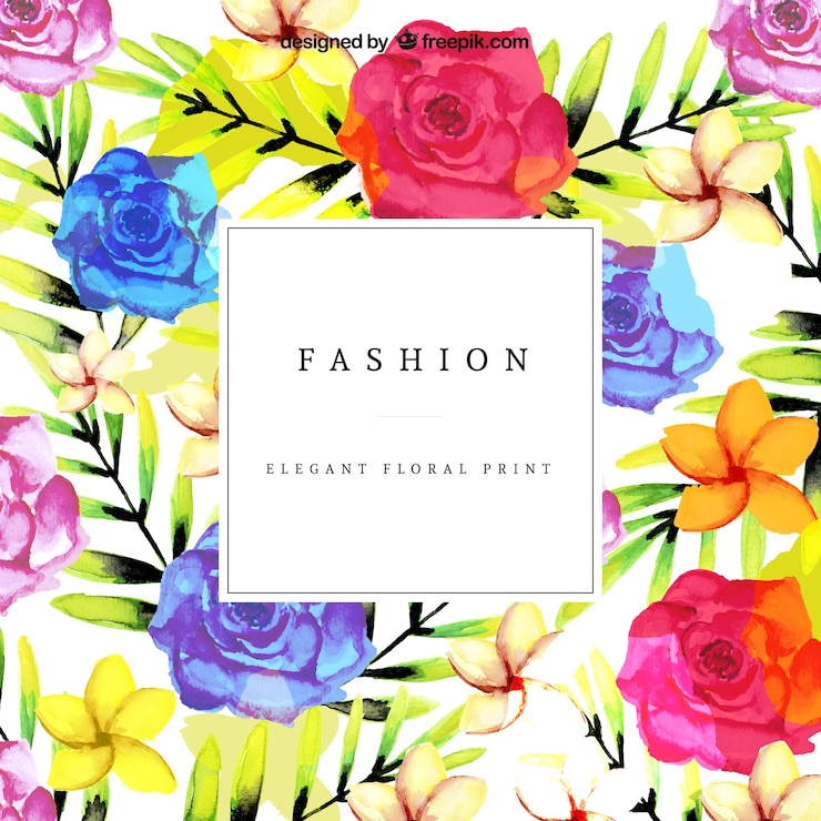 Vector gratuito estampado floral colorido
