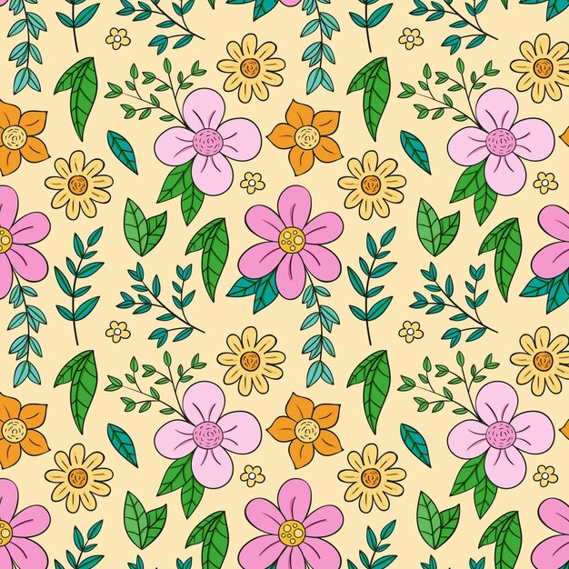 Estampado de flores colorido