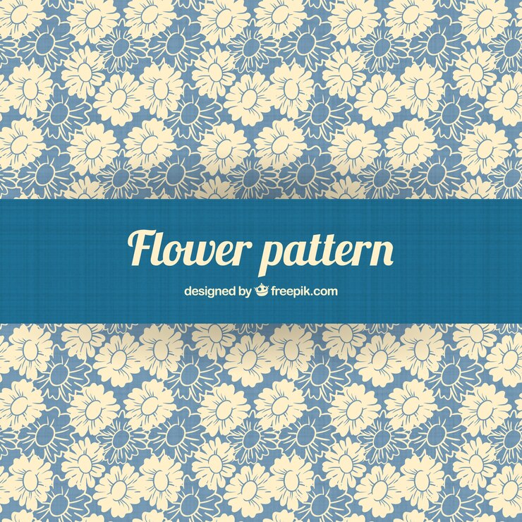 Vector gratuito estampado de flores retro