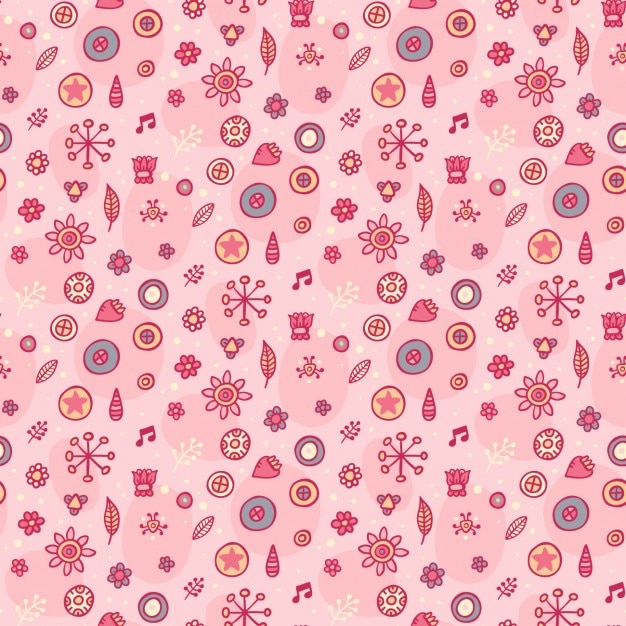 Estampado de flores rosa