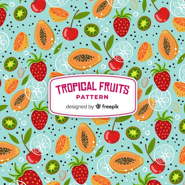 Estampado de fruta tropical