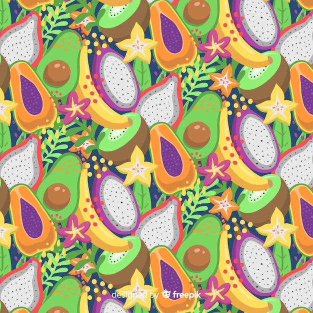 Estampado de fruta tropical