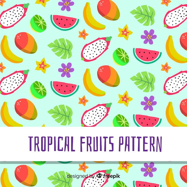 Estampado de frutas tropicales